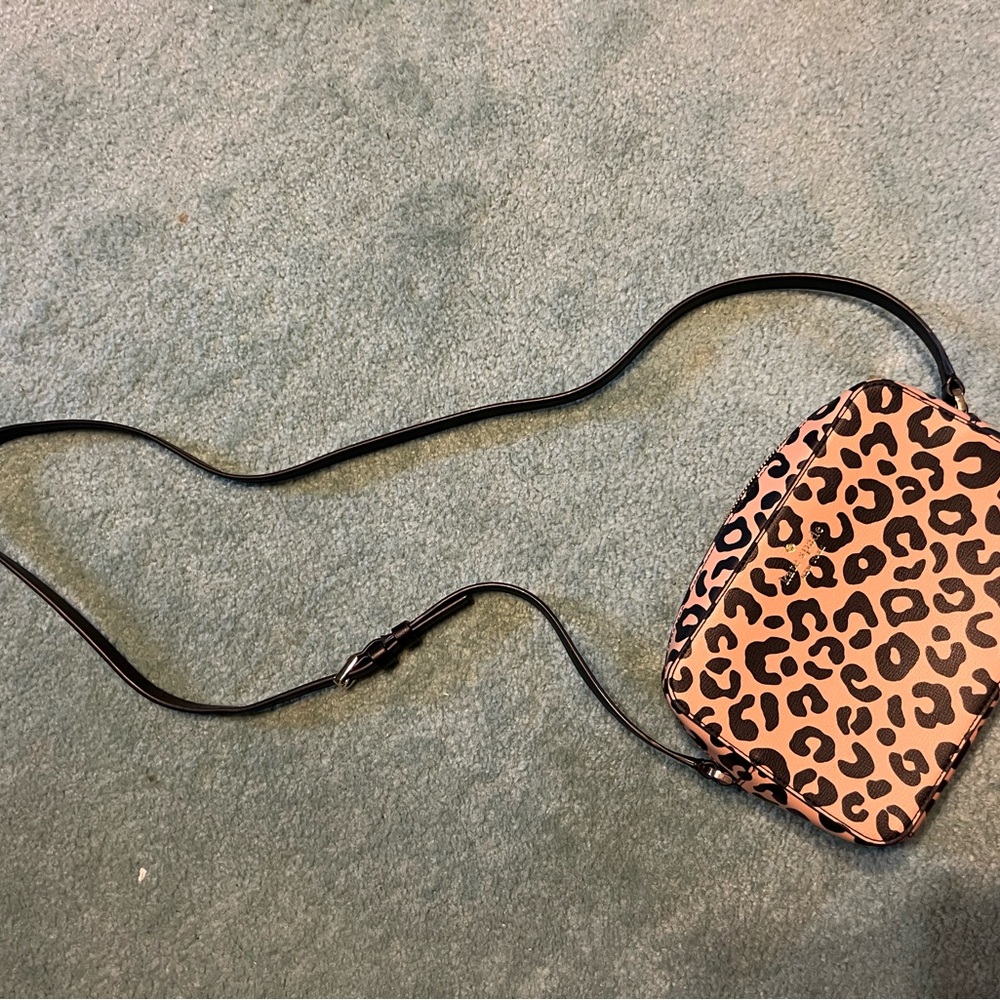 Kate Spade Brown and Black Crossbody Bag with Animal Print